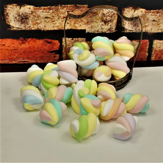 PASTEL MARSHMALLOW CANDIES, Twisted Candy, Photography Props, Store Display Candies, Small Gift For Kids In Gift Bag, Wedding Decor Dessert