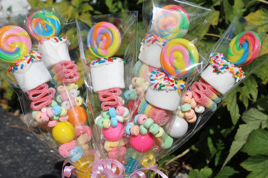 5 Birthday Sprinkles Lollipop Candy Kabobs|Handcrafted in Maine |Party Favors, Bridal, Baby Shower gifts, Memorial Day, Graduation Ideas